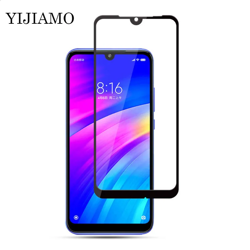 9h Safe Glass For Xiaomi Redmi 7 Tempered Full Cover 3d Screen Protector Xiomi Redmi7 Protective Film | Мобильные телефоны и