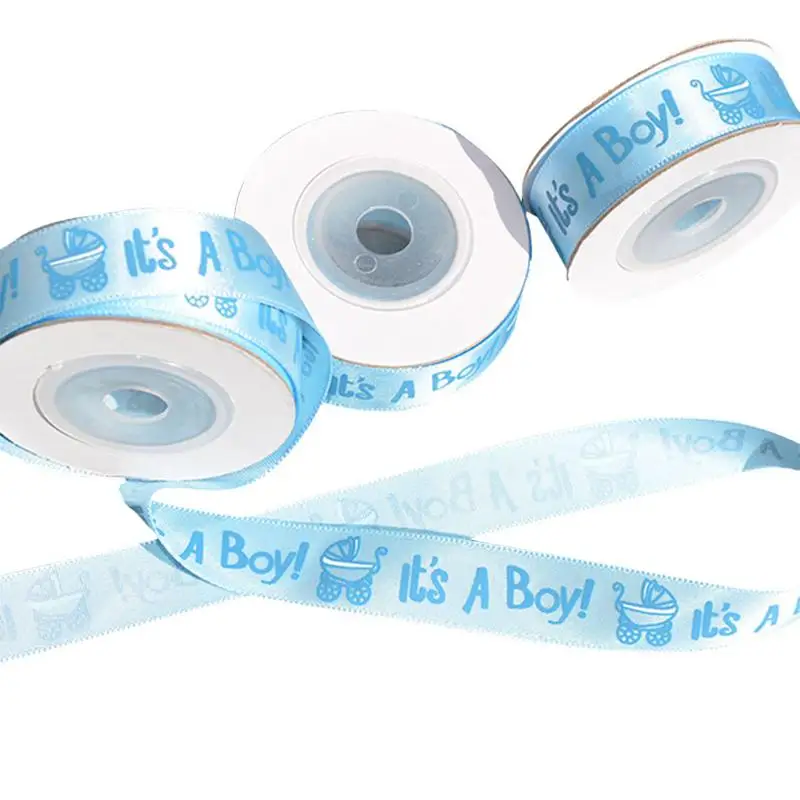 Подарочная лента для мальчиков и девочек, детская декорация с крещением, сатиновая подарочная лента, упаковка для рукоделия