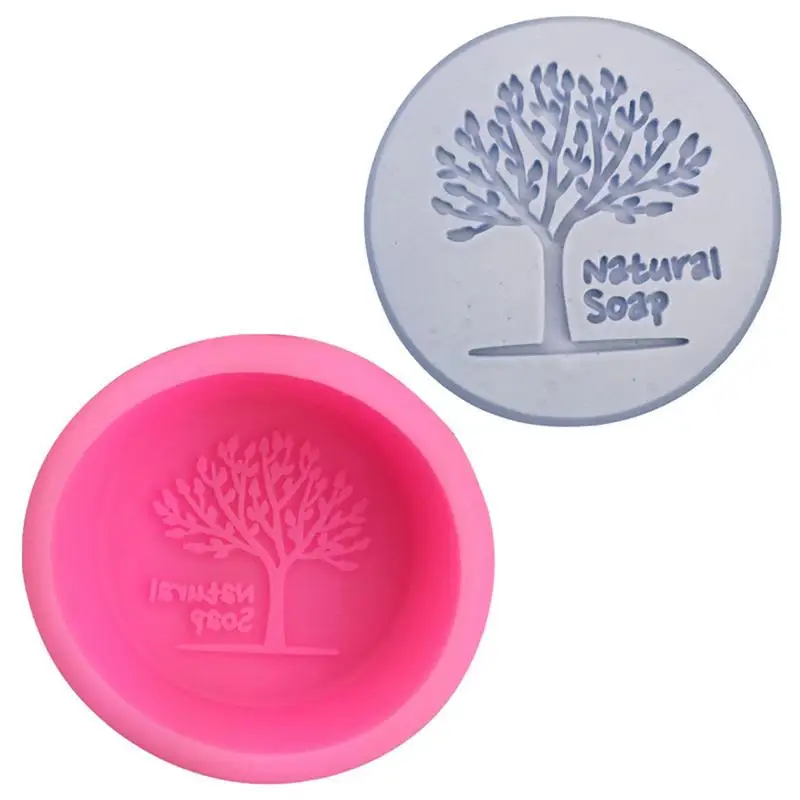 Silicone Mould Small Tree Natural Soap Mold With Letter Car Aromatherapy Decoration Fondant Baking Tool | Дом и сад