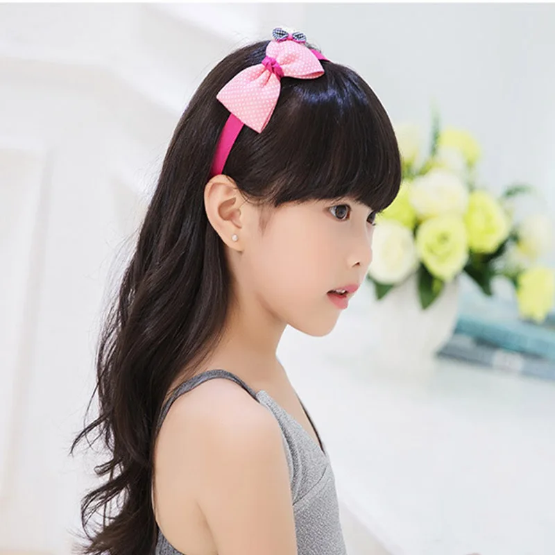 Fashion 1pc Children Plastic Headband Cute Big Bows Flower Hairband ...