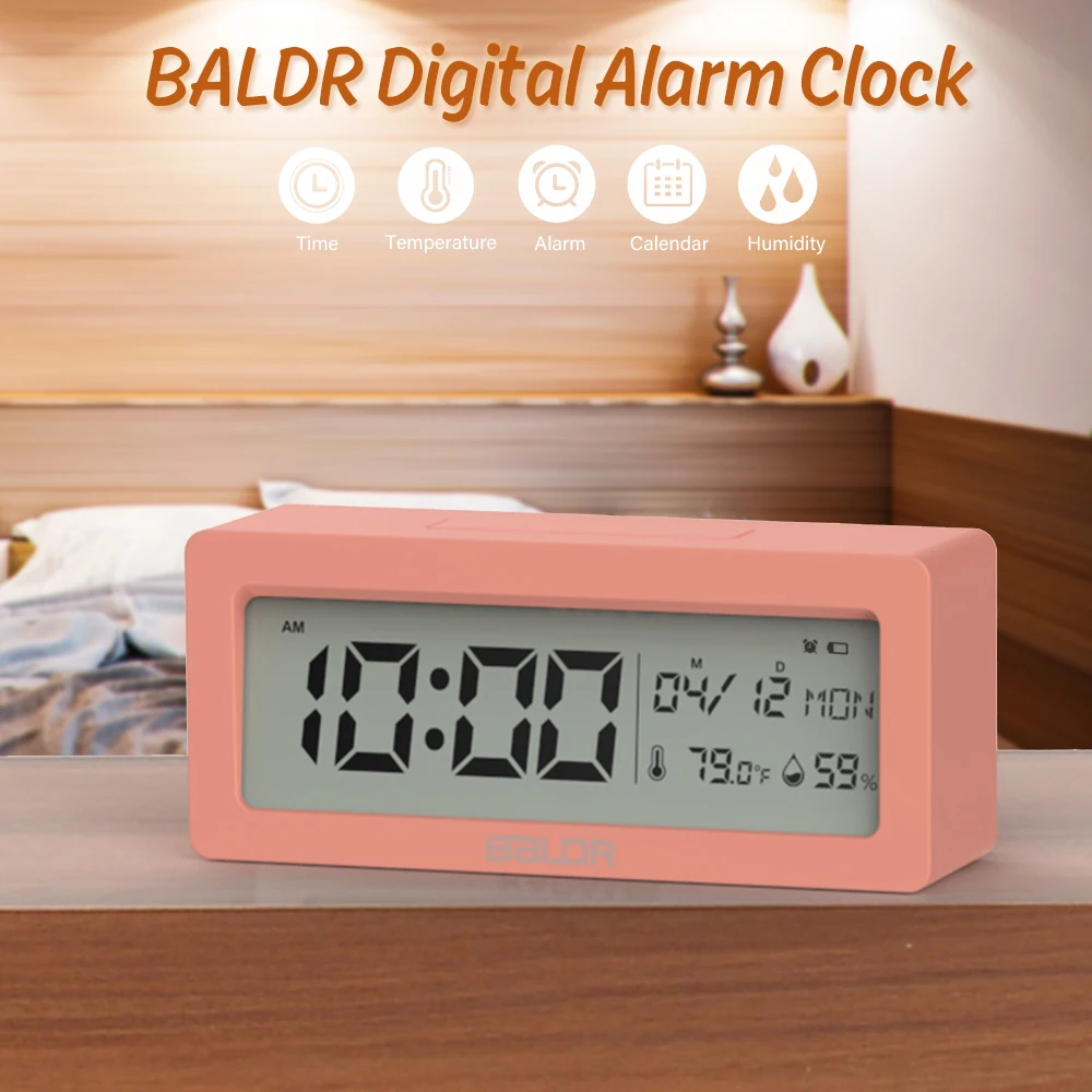 

Digital Alarm Clock easy to carry out Digital Cooking Timer Back-light with Time Date Temperature Display Snooze