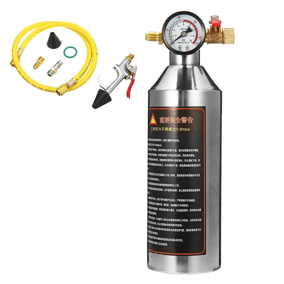 

A/C Flush Gun/ Canister Clean Bottle Tool Hose For R134a R12 R22 R410a R404a 1000ml Car Air Conditioning Pipe Flush Canister Kit