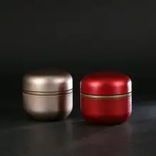 Металлический небольшой запечатанный мини-контейнер для чая, портативная дорожная коробка для чая с цветами, круглая герметичная коробка для чая без запаха