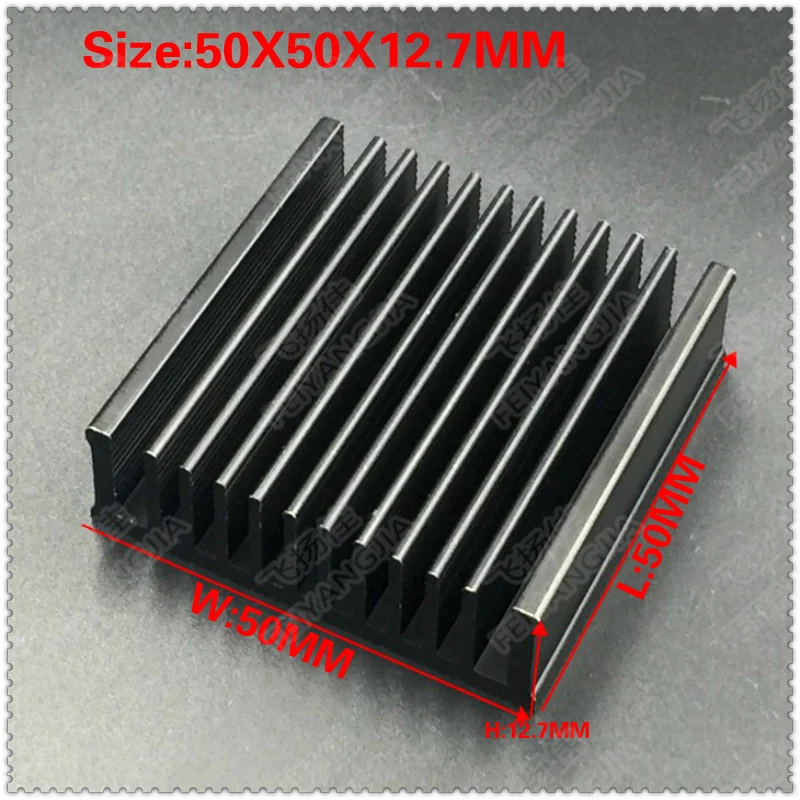 

( Free shipping ) 10 PCS black package mail 50x50x12.7mm computer radiator cooling cooler for CPU radiator aluminum