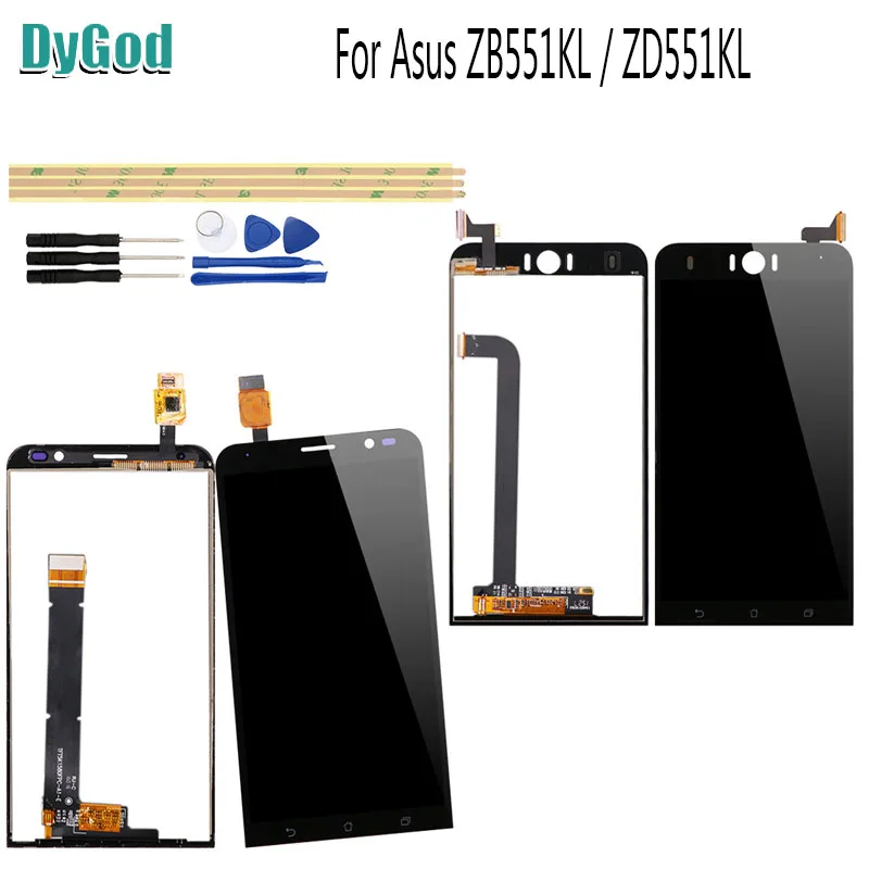 ЖК-дисплей 5 дюйма для Asus Zenfone Go ZB551KL сенсорный экран телефона дигитайзер в сборе