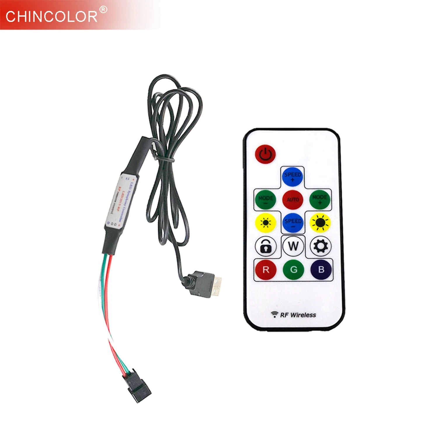 multi color led system car remote controller