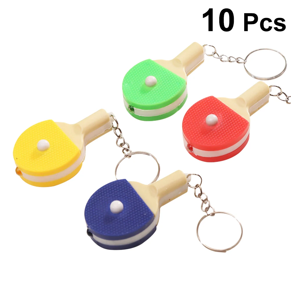 

10pcs Table Tennis Racket Keychain Fashion Keys Ring Holder Decoration Keychains