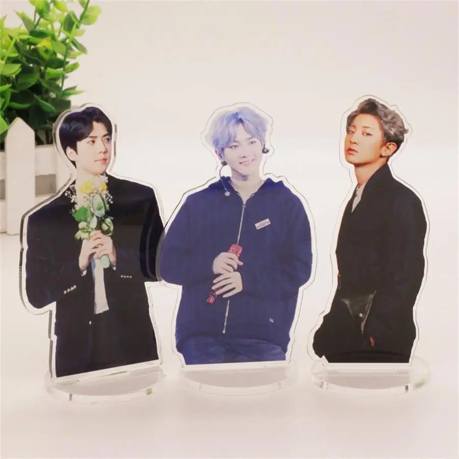 

Kpop EXO Mini Acrylic Standee Figure Doll Chanyeol Sehun Baekhyun Standing Action Table Decor EXO-L
