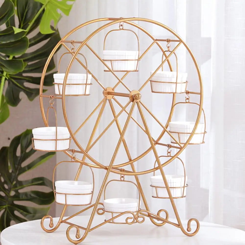 

Cupboard Display Stand Rotating Ferris Wheel Display 8 Cup Cake Kitchen Utensils For Children's Birthday Party Wedding Carnival