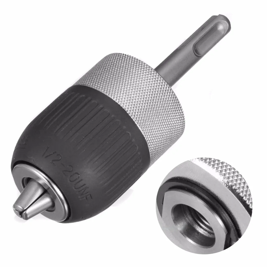 DWZ 1/2" 3 Jaw 2 13MM Metal Keyless Impact SDS Hammer Drill Chuck Hand