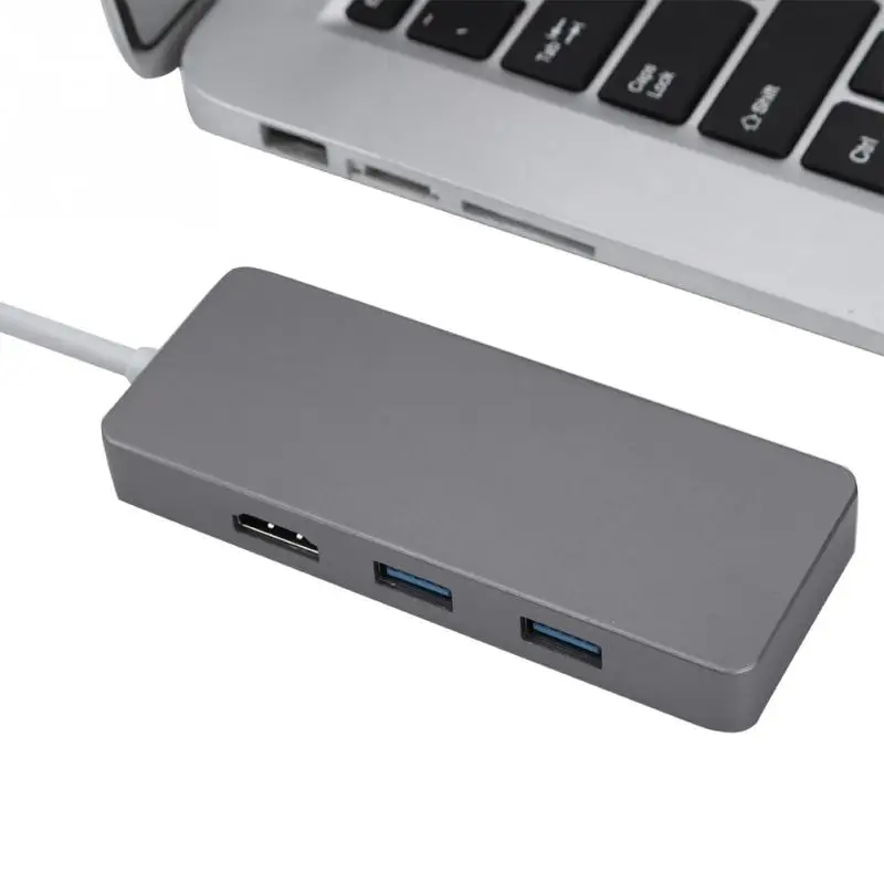 

VBESTLIFE 5 In 1 USB-C to HDMI Hub Adapter USB3.1 Type-C to HDMI USB3.0 Hub Type C to VGA Converter Cable for Laptop