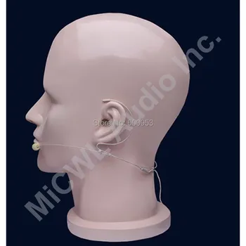 

Omnidirectional Wireless Headset Head worn Microphone Mics for MiPro Mics System TA4F mini Lock Plug Beige