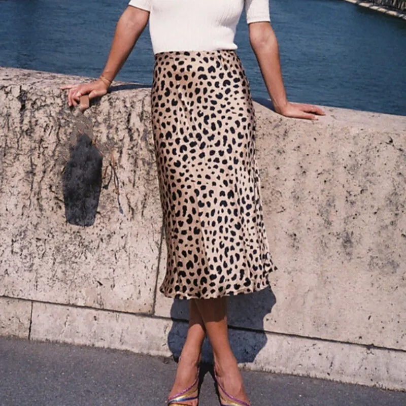 animal print long skirts for womens