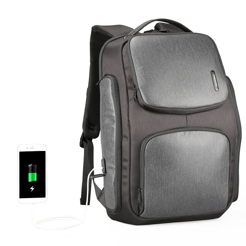 

Kingsons Upgraded Solar Backpack Fast USB Charging Backpack 15.6 inches Laptop Backpacks Men Travel Bag Cool Backpack