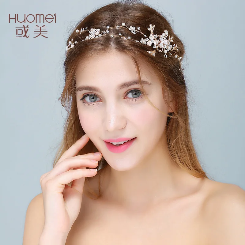 

2019 Bride Headwear Hair Jewelry Wedding Dress Tiara European Hairband Full Dress Accessories Exquisite Bridesmaid Headwear D215