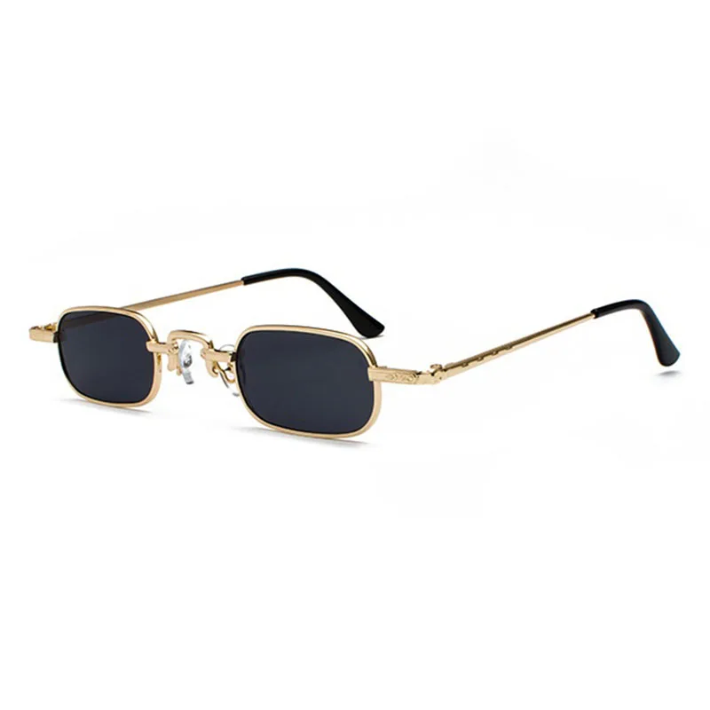 Ретро панк-очки прозрачные Квадратные Солнцезащитные очки Женские Мужские солнечные очки в ретро-стиле металлическая оправа