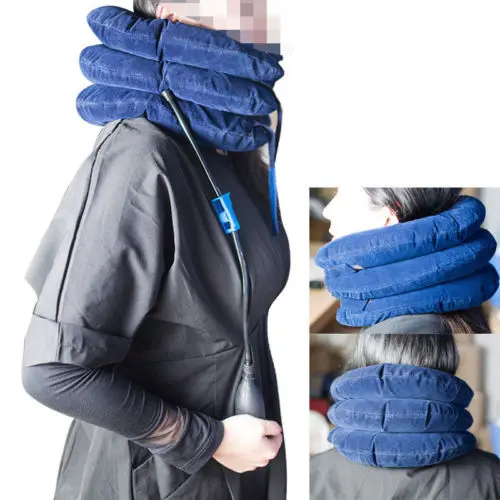

Inflatable Blow Up Neck Head Rest Pillow Medical Cushion Support Flight Comfort Travel U Shaped Air Pillow