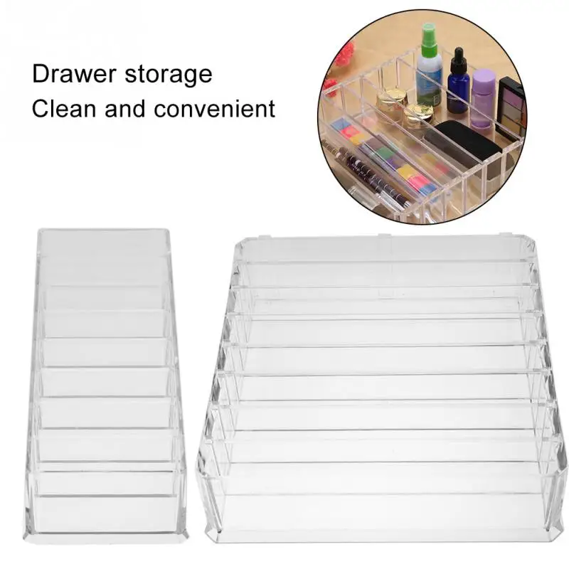 

Multi-functions Transparent Plastic Drawer Makeup Storage Case Household Cosmetics Storage Box Lipstick Nail Polish Racks