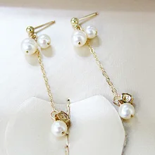 Женские Висячие серьги с жемчугом из пресноводного жемчуга, романтические изысканные ювелирные изделия, хороший подарок для девушек, новые модные Висячие серьги для женщин
