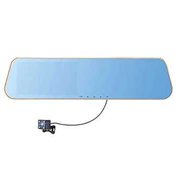 

Merrill C198 4.3 Inch Rearview Mirror Driving Recorder Hd Double Lens Before And After Double Recording Reversing Image Monito