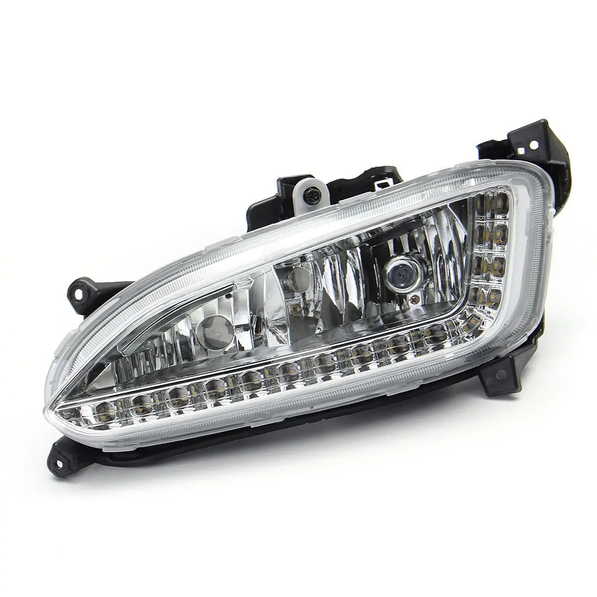 1 Pair/2Pcs 12V LED Car Daytime Running Light White Fog Light Assembly Waterproof Automotive Lamp for hyundais IX45 Santa Fe ► Photo 2/5