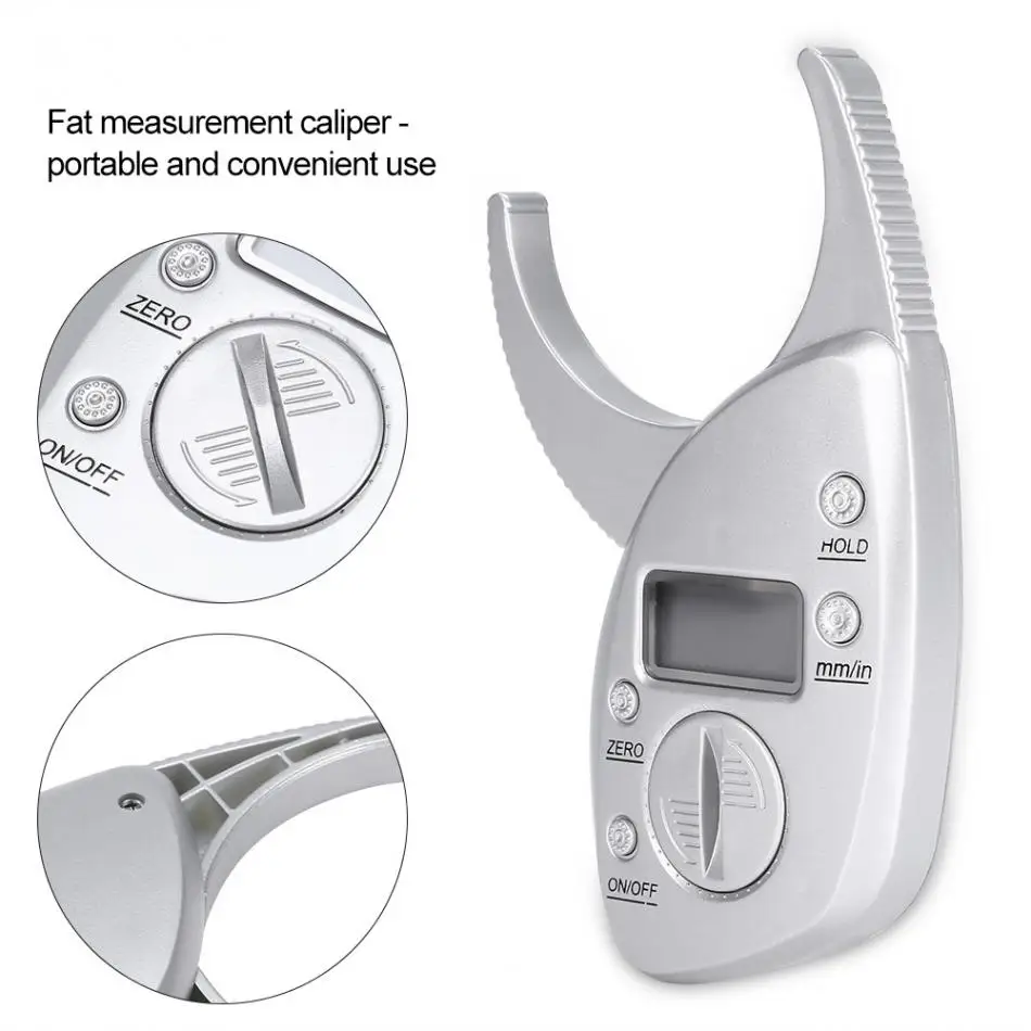 

Portable Digital Skinfold Measurement Tester Body Fat Monitor Analyzer Muscle Slim Caliper Body Shaping Weight Loss Tester