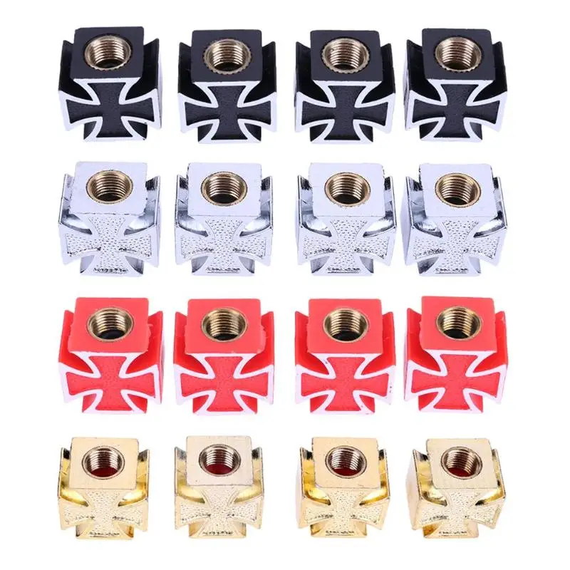 

4pcs/lot Universal Cross Style Car Bike Tire Wheel Valve Caps Covers Car Styling Bicycle Motorcycle ATV Wheel Tyre Stem Caps