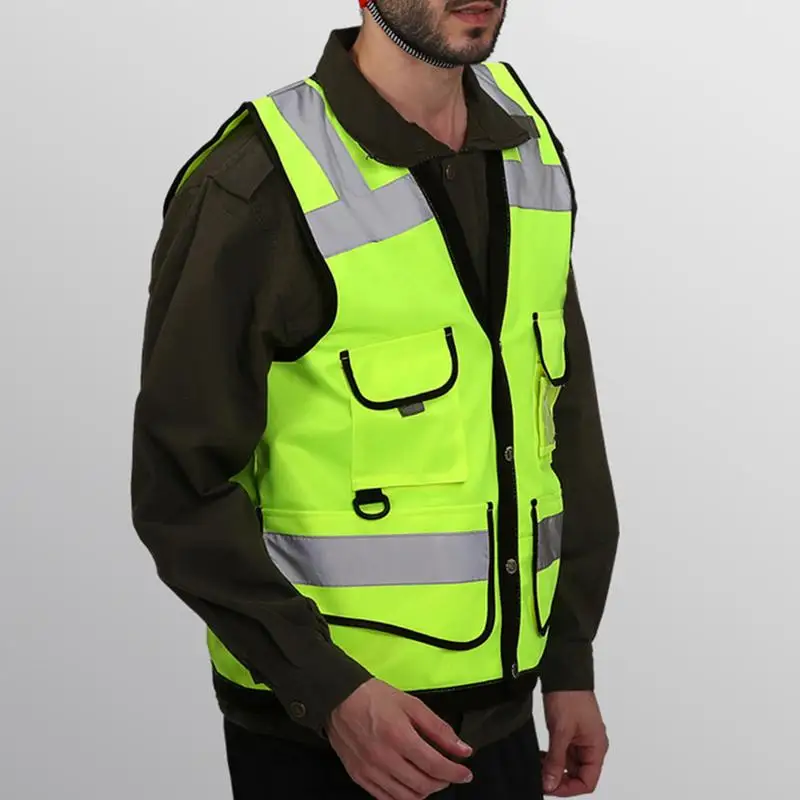 

Outdoor Night Riding Running Hi-Vis Safety Yellow Vest Reflective Jacket Security Waistcoat For Outdoor Reflective Jacket Vest