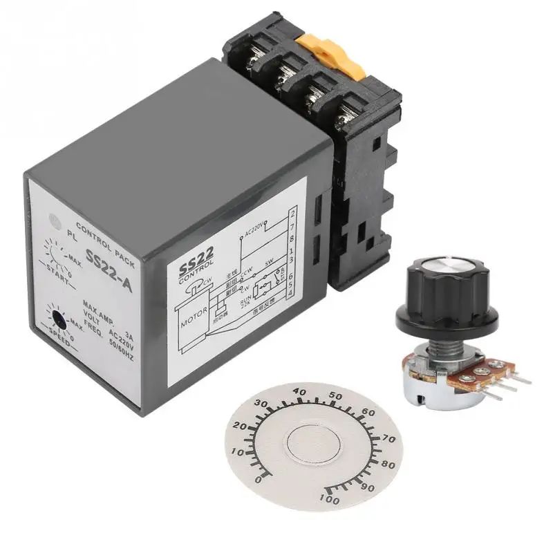 

New Electronic AC 220V SS-22 50/60Hz Motor Speed Controller 90/1700RPM New