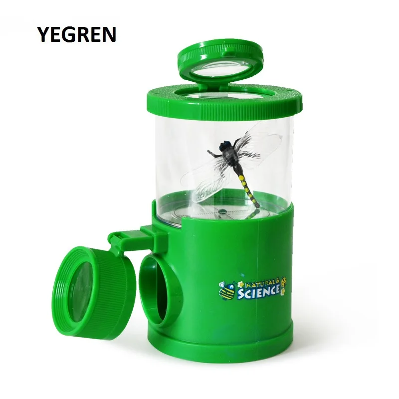

Insect Observation Magnifier Box Toy Nature Science Exploration Children Learning Educational 2 Lens Magnifying Glass Set Scales