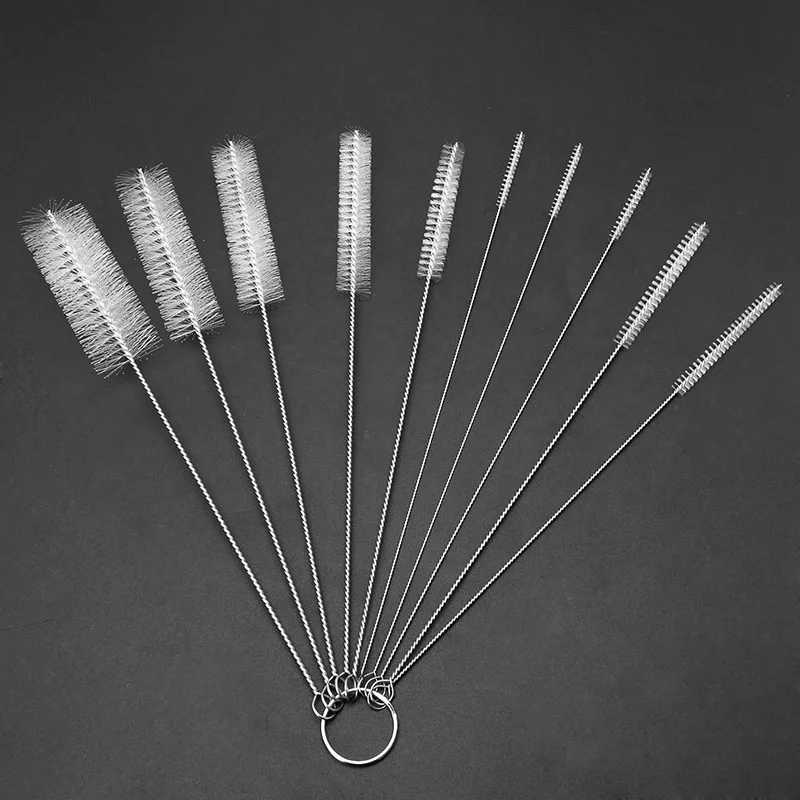 

Nylon Cleaning Brush Set Stainless Steel Washing Test Tube Tool Bottle Cleaner