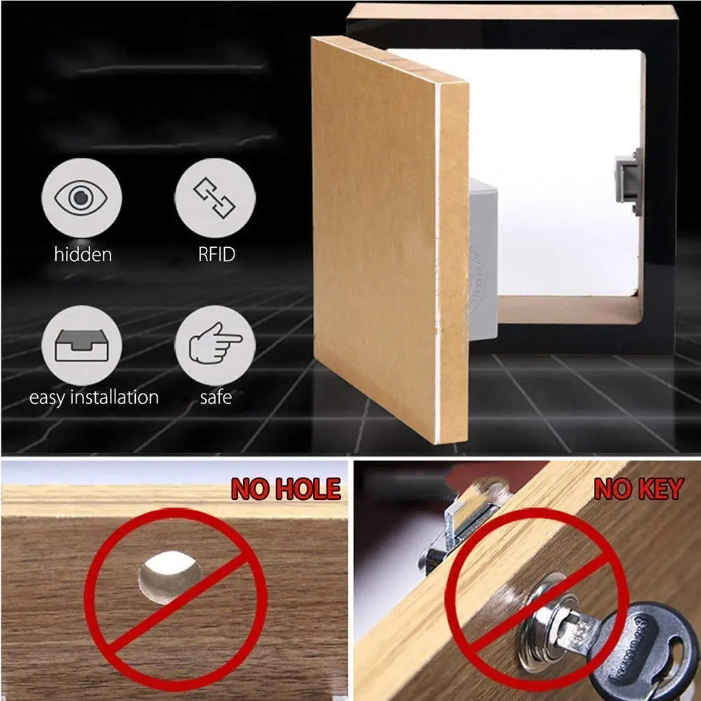 LUDA невидимый скрытый RFID свободный открывающийся интеллектуальный датчик замок для шкафа шкафчик шкаф ящик обувного шкафа дверной замок электрон