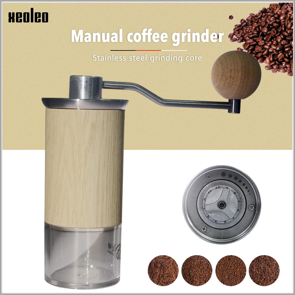 XEOLEO Portable Coffee grinder Aluminum Manual Coffee miller Conical