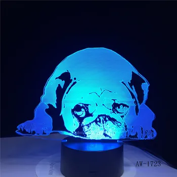 

Sleeping Dog Bulldog Poodle Jack Russell Terrier Rottweiler Dobermann 3D Visual Illusion Lamp Kid Night Light Style Lamp AW-1723