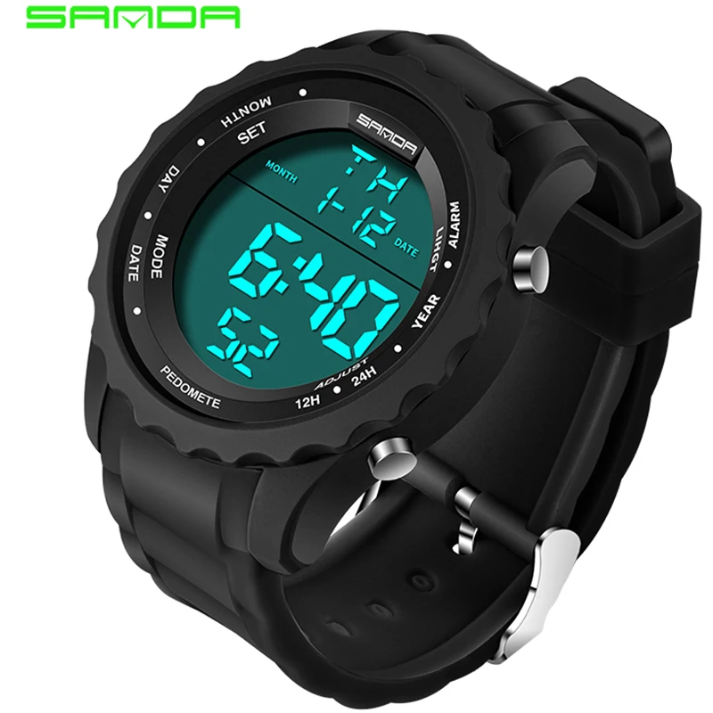 

Sanda Mens Sports Watches Men Luxury Military Watch Digital Led Electronic Waterproof Male Clock Wristwatches reloj hombre 369