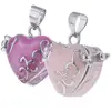 Vintage Enamel Love Heart Locket Keepsake Urn Ash Holder Pink/Rose Red Mini Cremation Box ► Photo 1/6