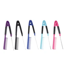 Модный салон прямой буффан складной карманный гребень зажим для волос дорожная Щетка V образный выпрямитель для волос щетка