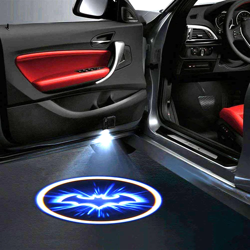 

Batman Logo Universal Car Door Badge Laser Projector Courtesy Light For SEAT Volkswagen Mitsubishi Nissan Honda Lada Car Styling