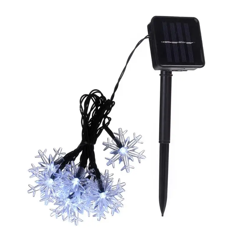 

20 LED Snowflake Solar String Lights Fairy Christmas Home Party Decor