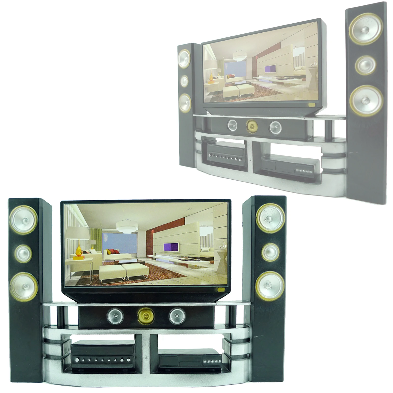ТВ DVD Hi Fi шкаф в масштабе 1:6 спальня гостиная домашняя техника аксессуары для