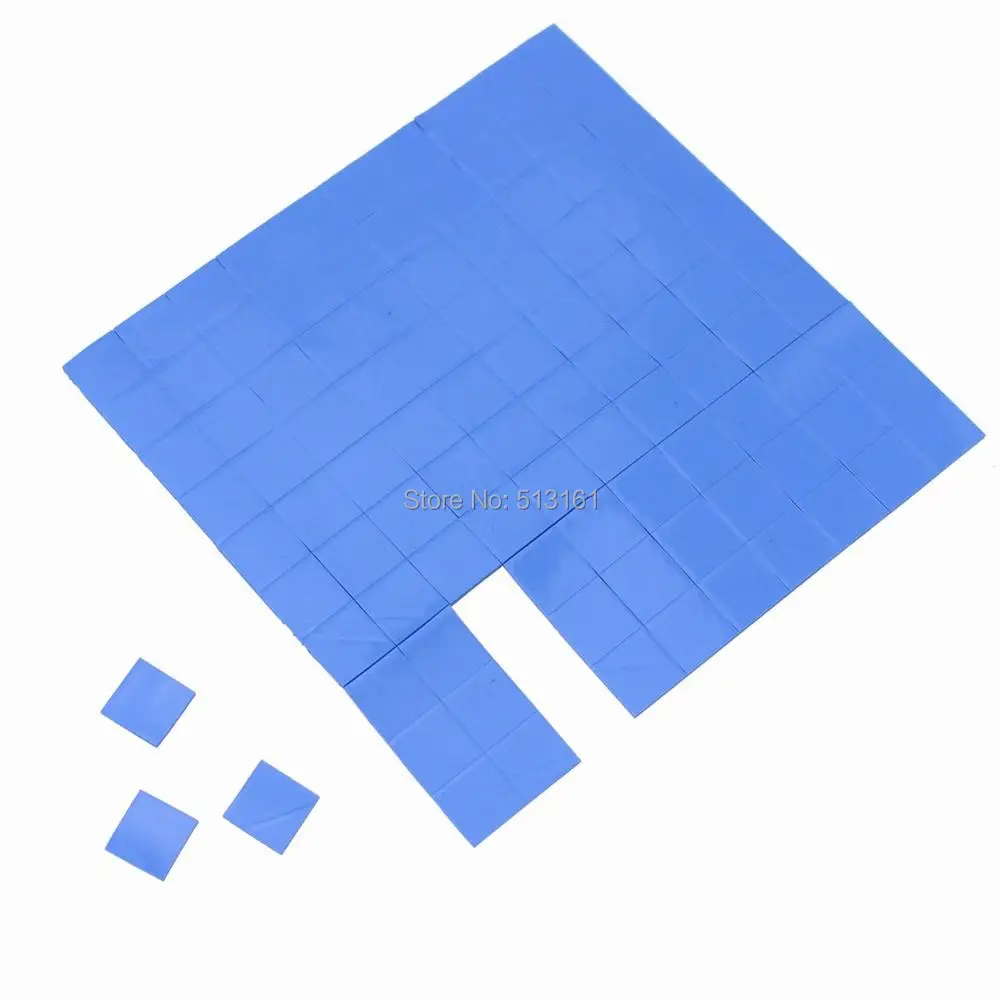 

Gdstime 100pcs/lots Blue 10x10x1mm Thermal Pad Thermal Conductive Heatsink Cooling for VGA CPU Processor