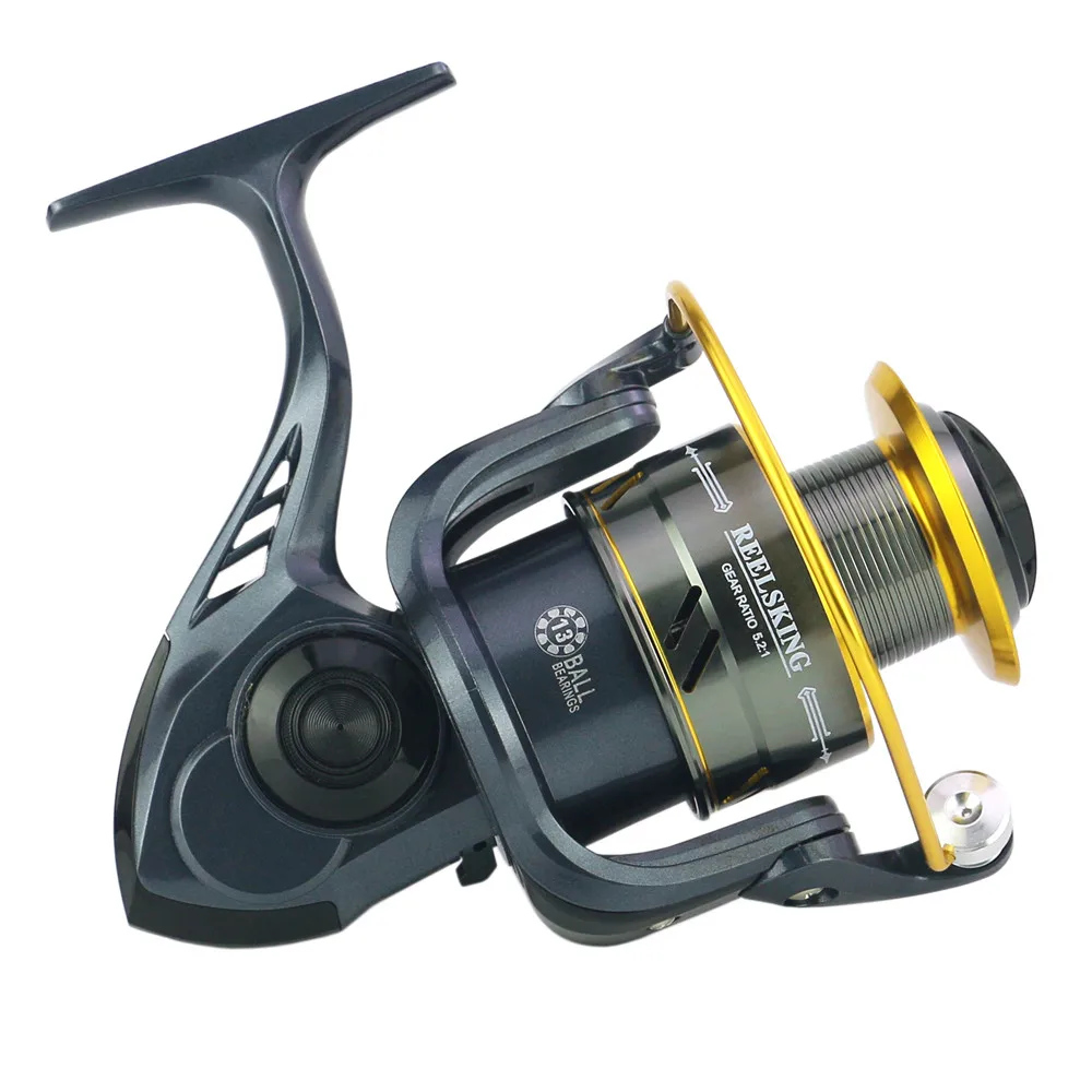 Full Metal Folding Rocker Bait Casting Fishing Reel 13BB MD500 10000