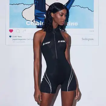 

Women's Sport Jumpsuit Sportswear Yoga Set One Piece Bodysuit Sexy High Neck Fitness Running Workout Clothes