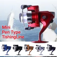 1PC Fishing Rod Pen+ Fishing Wheel Aluminium Alloy Rod Pocket Portable Mini Fishing Rod Pen Travel Bass Boat Fish Wheel Set #17