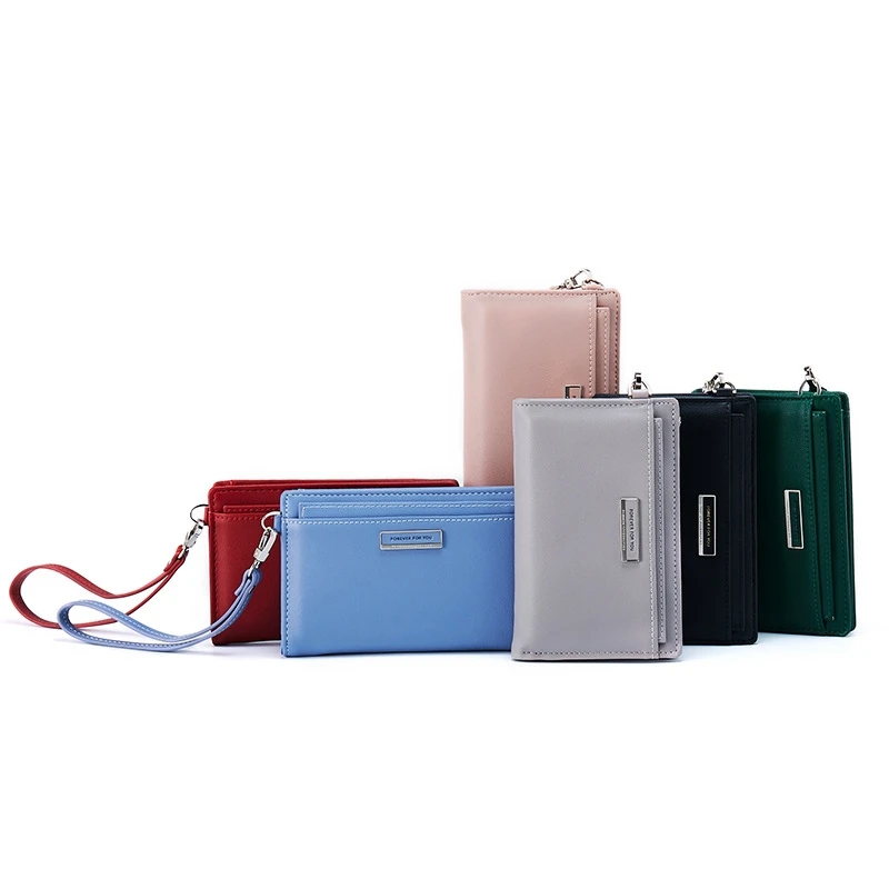 

Fashion Ladies Small Wallet Korean Version Simple Removable Card Package Wrist Ladies Wallet Purse