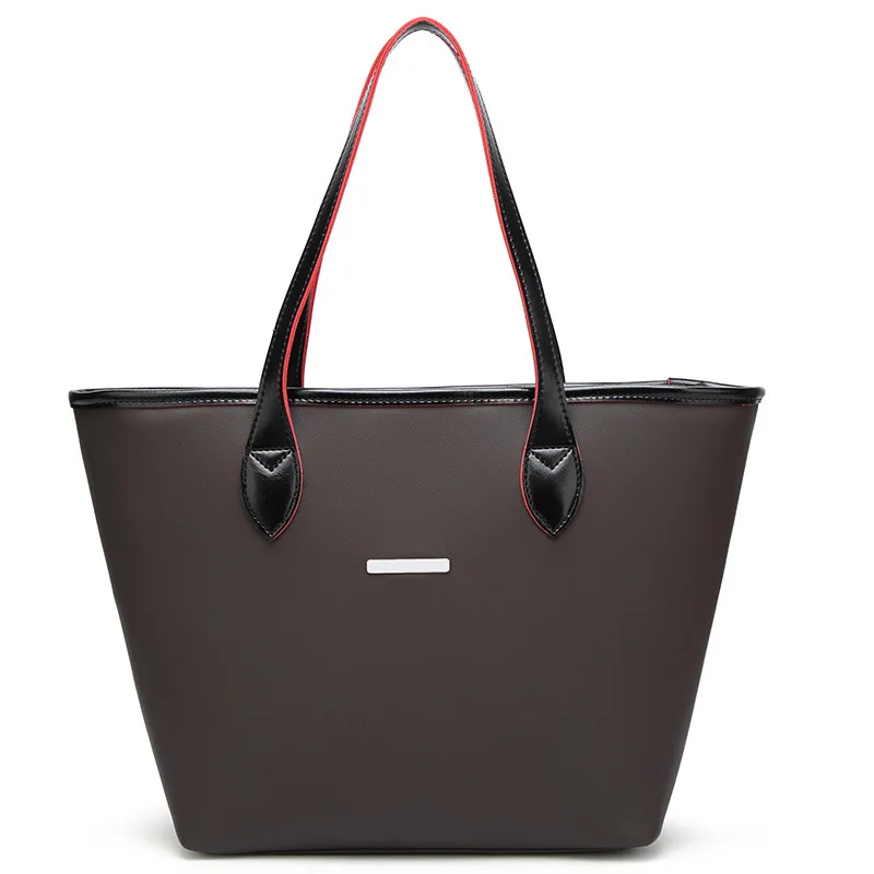 

Trapezoid Woman Handbag Fashion Locomotive Shoulder Bags Concise PU Elegant Hangbag All Seasons Totes Striped Decoration Bag