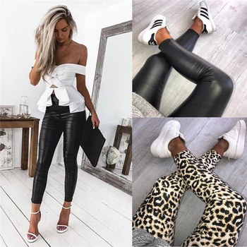 

Women Ladies Snake Animal Print High Waist Soft Stretchy Leggings Pants 8-14