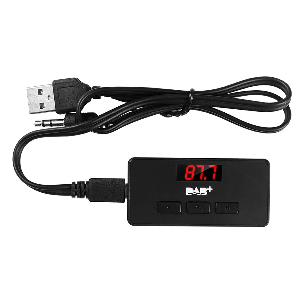 Mini Car Auto DAB Receiver 3.5 AUX IN Electronics DAB Digital Audio Radio Adapter LED Screen