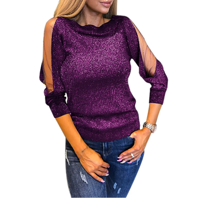 Buy Fashion Bling Glitter T Shirt Women Ladies Top