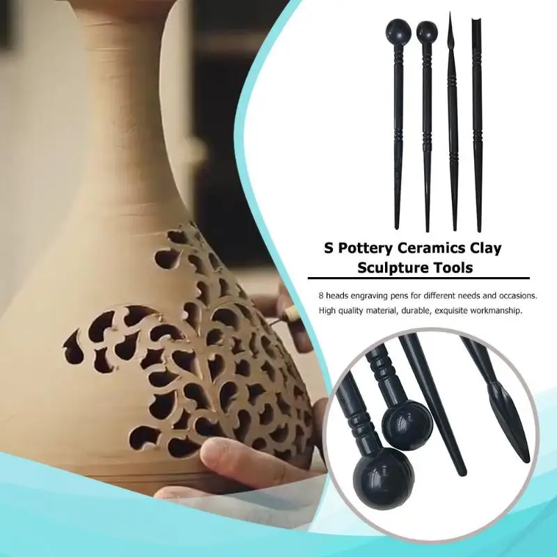 

4 Pcs Polymer Clay Tools Carving Craft Brush Ceramics Tool Multifunction Color Shapers Manual DIY Pill Stick Pottery Tools